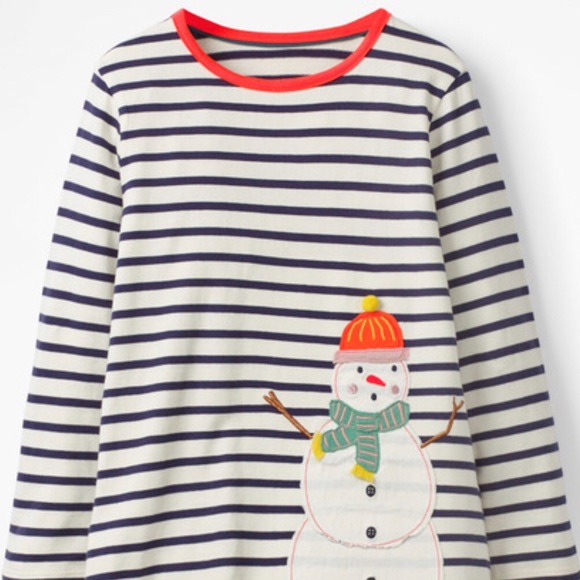 Mini Boden Other - Mini Boden Snowman Tunic